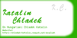 katalin chladek business card